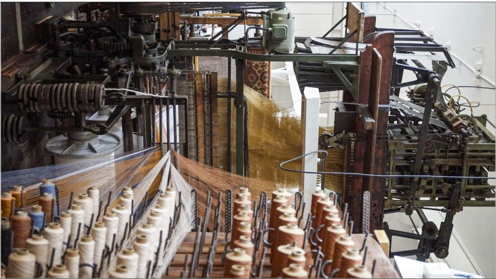 Blick in die historische Schauweberei