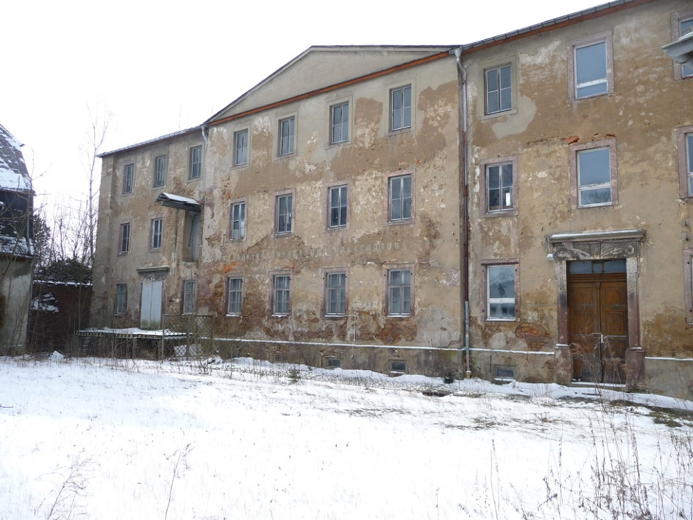 Frontansicht der Spinnmühle