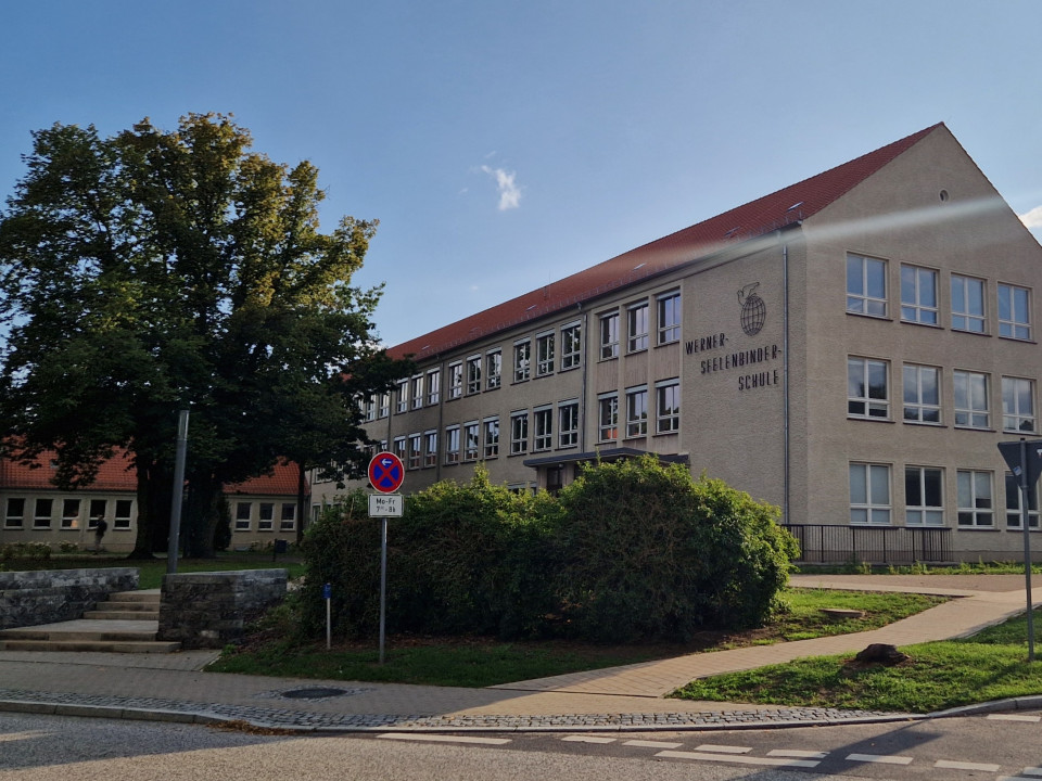 Außenansicht Grundschule 'Am Weinberg' Liebenwalde, Stand Juli 2026